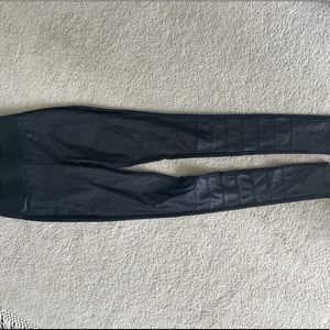 black pleather leggings